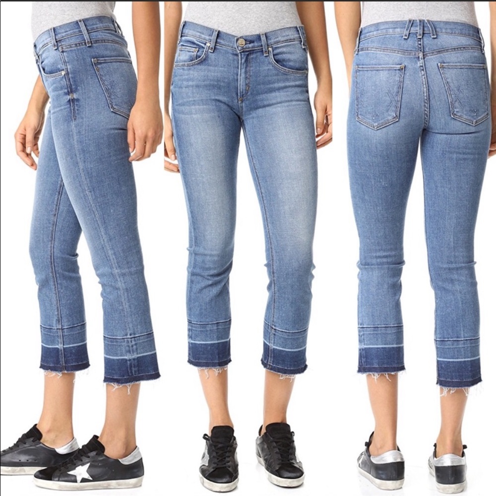 McGuire denim crop Gainsbourg jean w vintage hem